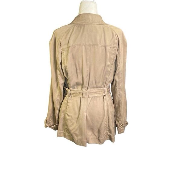 Michael Michael Kors Large Women’s Tan Classic Belted Lightweight Trench Coat - Picture 4 of 12